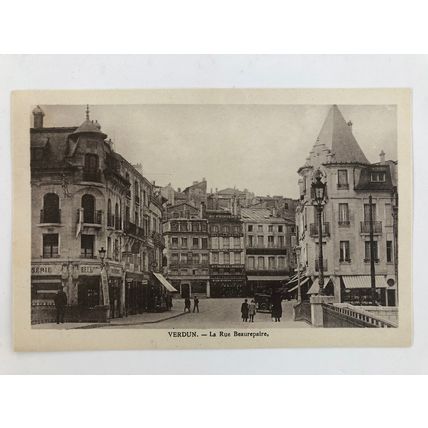 VERDUN LA RUE BEAUREPAIRE FRENCH VINTAGE POSTCARD FRANCE