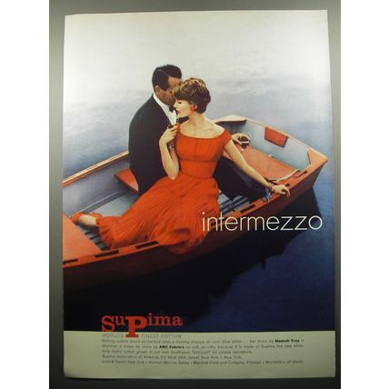 1957 Supima Cotton Advertisement - Dress by Hannah Troy