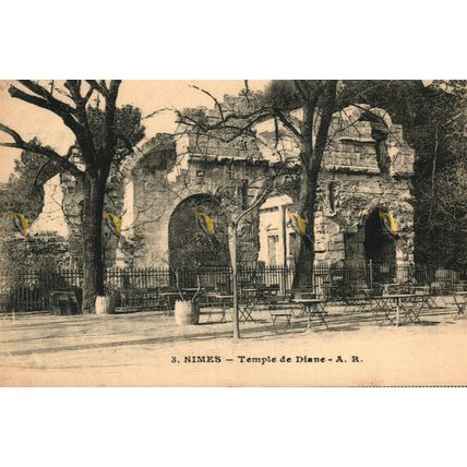Nimes, Temple De Diane A.R, France, 3 Postcard, 1920s