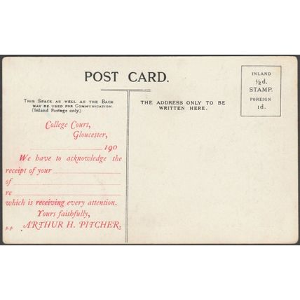 Westgate Street, Gloucester, Gloucestershire, c.1905 - Pitcher Receipt Postcard