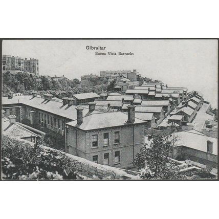 Buena Vista Barracks, Gibraltar, c.1910 - VB Cumbo Postcard