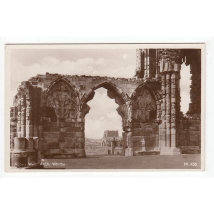 The West Arch Whitby Abbey RP Postcard 456