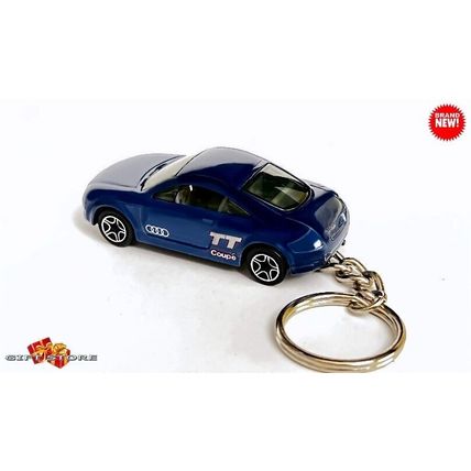 HTF RARE KEYCHAIN BLUE AUDI TT QUATTRO CUSTOM Ltd Ed. GREAT GIFT NOVELTY