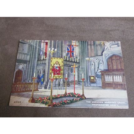 Valentines Postcard - Westminster Abbey, London - Artist J Lindsay / A2123