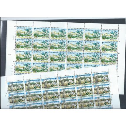 Belgium stamps. 1967 Nature Conservation full sheets MNH SG 2009 & 2010 (AM107)