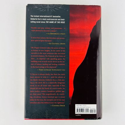 Umberto Eco - The Prague Cemetery 1st American Edition 2011 Hardcover Book