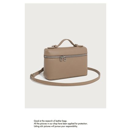 Ladies' Double Zipper Handbag Makeup Bag Khaki