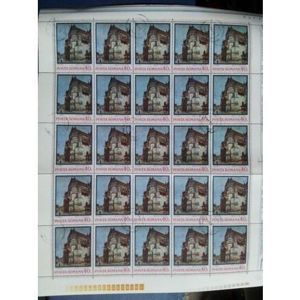 romania 40b 1974 sheet art series