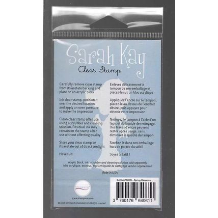 Sarah Kay. Spring Blossoms Stamp. Stamping Cardmaking Scrapbooking Crafts