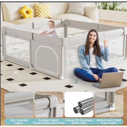 Large Baby Playpen 50x50 – Indoor/Outdoor Baby Fence Play Yard