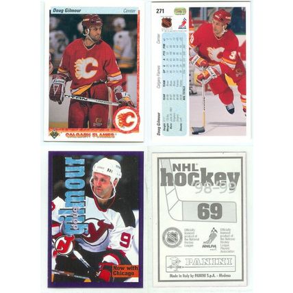 Doug Gilmour 7x card lot incl Sticker