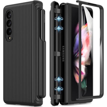 For Samsung Galaxy Z Fold 3 5G Case with Hinge Protection, S Pen Holder, Built-I
