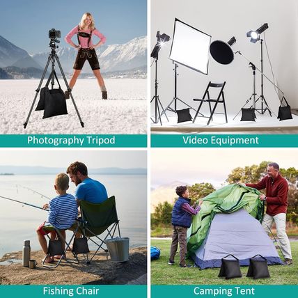 Aimosen 8 Packs Sandbags Weight Bags for Light Stand Photography Video Support,