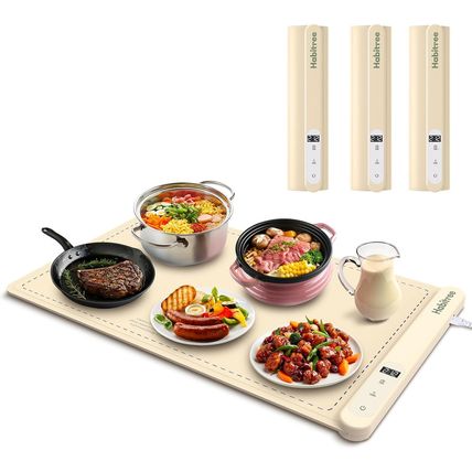 Food Warmer Silicone Electric Warming Tray - Rapid Heating, Precise 6-Level Temp