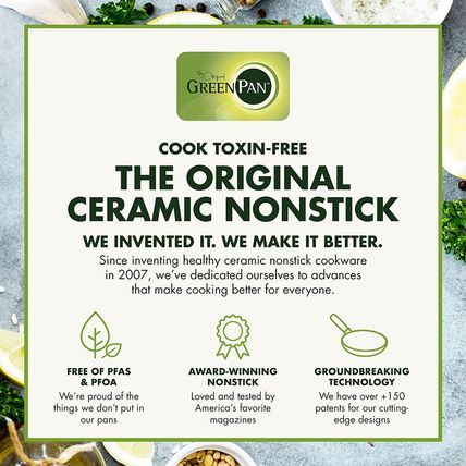 Greenpan Rio Healthy Ceramic Nonstick 5QT Saute Pan Jumbo Cooker with Helper Han