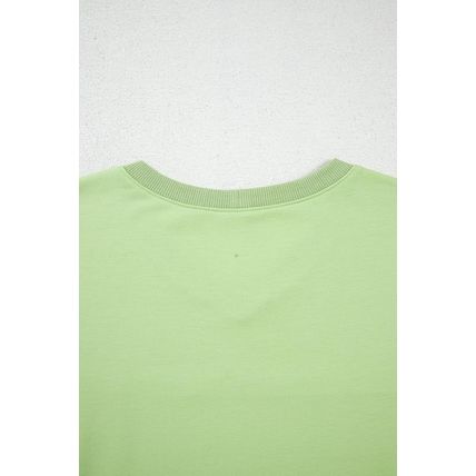 Meadow Mist Green Solid Loose V Neck Half Sleeve Tee and Shorts