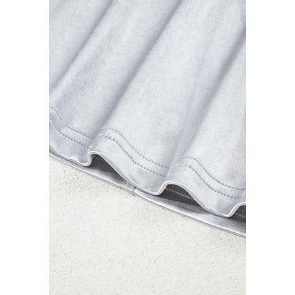 Silvery Metallic Luster Crew Neck Shift Tank Top