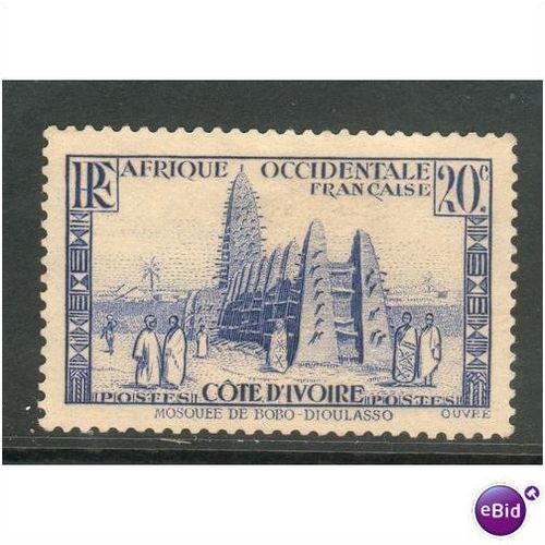 Ivory Coast 1936 - SG 121 - Mosque at Bobo-Dioulasso 20c MH