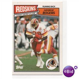 1987 Topps American NFL Football picture card No.17 Redskins, George Rogers