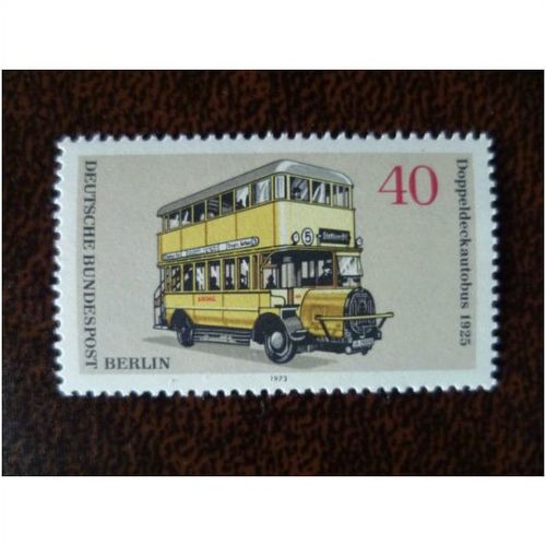 West Berlin Germany 1973 Buses 40pf Double Decker Bus mint stamp SGB438