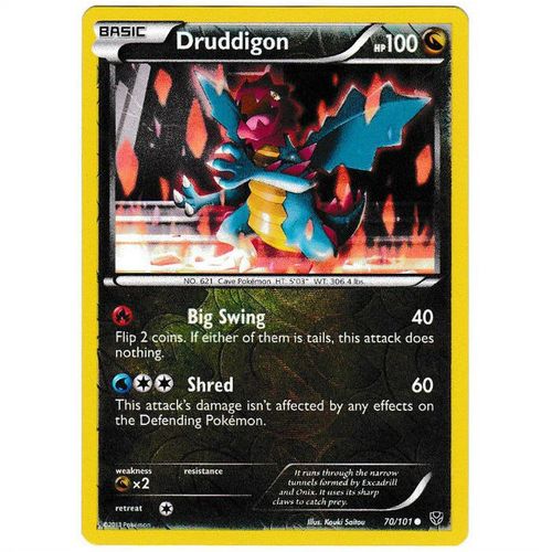 Pokemon Black & White Plasma Blast - #70/101 - Druddigon Rev Holo