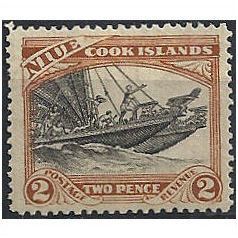 Niue 1932 SG64 2d Black & Yellow-Brown Mounted Mint .. .