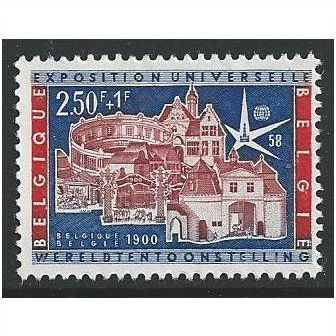 Mi 1097: 2.50 Fr. + 1 Fr. World Exhibition, Brussels: 'Belgium 1900.'