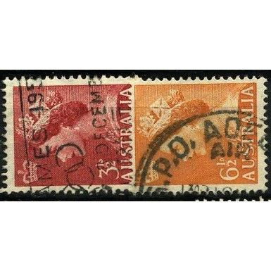 1953/1956 SG 263/263a - fine used (o) - with watermark