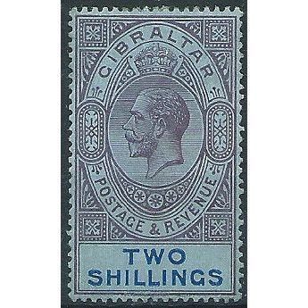 Gibraltar 1924 SG82 2/- Dull Purple & Blue/Blue Mounted Mint ... .
