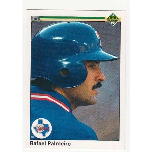 1990 Upper Deck Rafael Palmeiro baseball card #335 -Rangers
