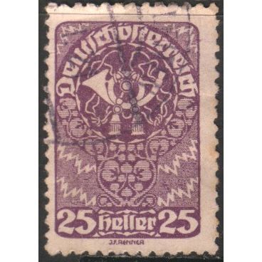 Austria 1919 - SG347 - 25h violet - Posthorn - used
