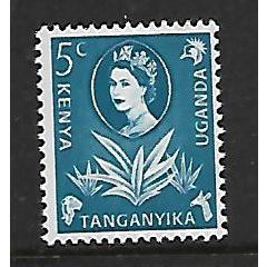 KENYA UGANDA TANGANYIKA 1960 SG 183 5c PRUSSIAN BLUE M MINT