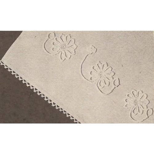 Tat Trim Pattern Padded Tatted White Flower