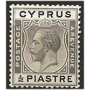 Cyprus 1924 SG104 1/2pi Brownish Black & Black Mounted Mint . ..