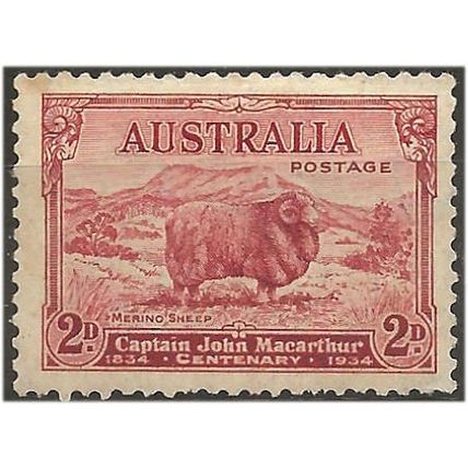 Australia 1934 SG150 2d Carmine-Red MacArthur Mounted Mint . .. .