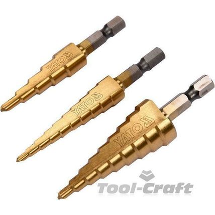 YATO professional metal step drill bit set 3pcs 3-20mm titanium coated YT-44731
