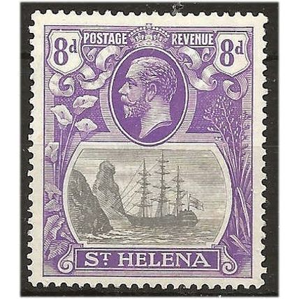 St Helena 1923 SG105 8d Grey & Bright Violet Mounted Mint ...