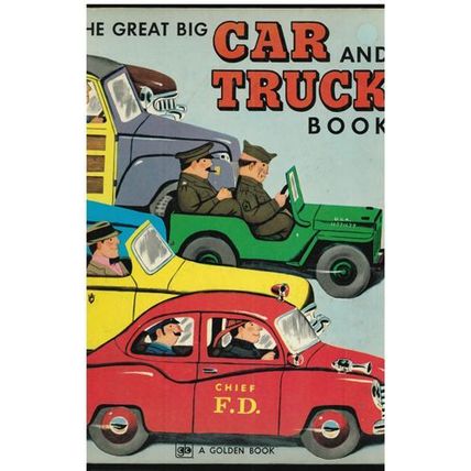 THE GREAT BIG CAR AND TRUCK BOOK 1973 HB Pictures by Richard Scarry FREE Shippin