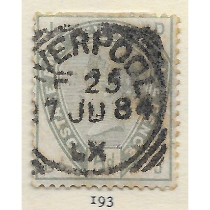 5d QV GB 1884 USED CLASSIC LILAC & GREENS ISSUE SG193 193 SG DATED PMK