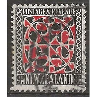 New Zealand 1935 SG566 9d Scarlet & Black Perf 14x14.5 Fine Used ..
