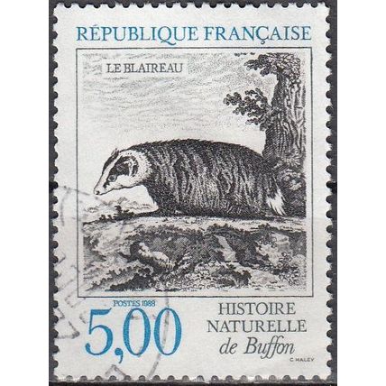 France 1988 Michel 2679 O Cote (2008) 2.00 € Le blaireau Cachet rond