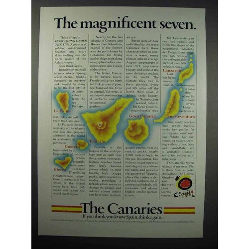 1984 Spain Tourism Ad - The Canaries - Magnificent 7