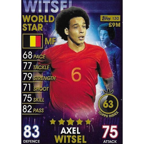 Match Attax - 101 (2019): World Stars (Base) - Belgium, Witsel