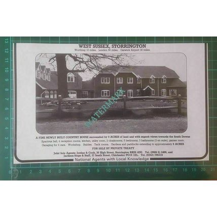 C2971) Storrington West Sussex House Sale Advert - 1981 Clip