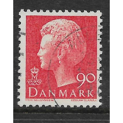 DENMARK 1974 QUEEN MARGRETHE 90 ORE RED SG 576 FINE USED