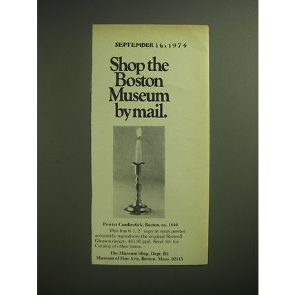 1974 Boston Museum of Fine Arts Advertisement