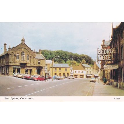 Crewkerne Market Square Somerset 1970s Postcard