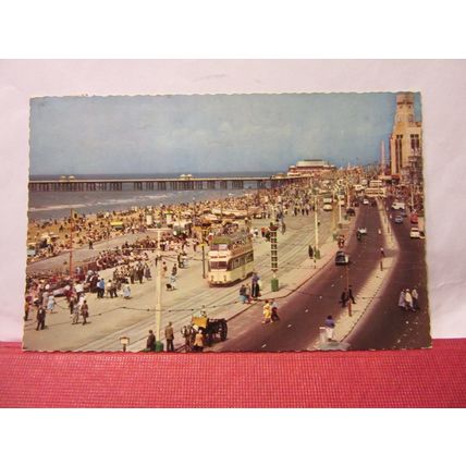 CENTRAL PROMENADE, BLACKPOOL. used vintage postcard 1963 pm =