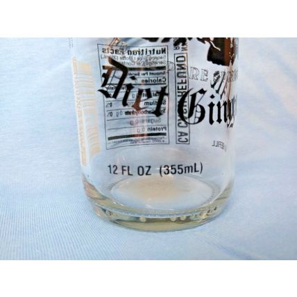Blenheim Diet Ginger Ale empty bottle! Clear/Black lettering. 12 oz. Fast Ship!