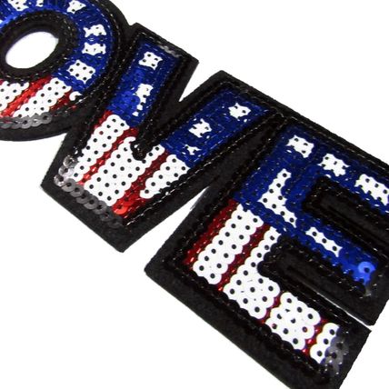 Large Love Bright Sequin iron on Patches Patch Badge Badges Logo motif P428